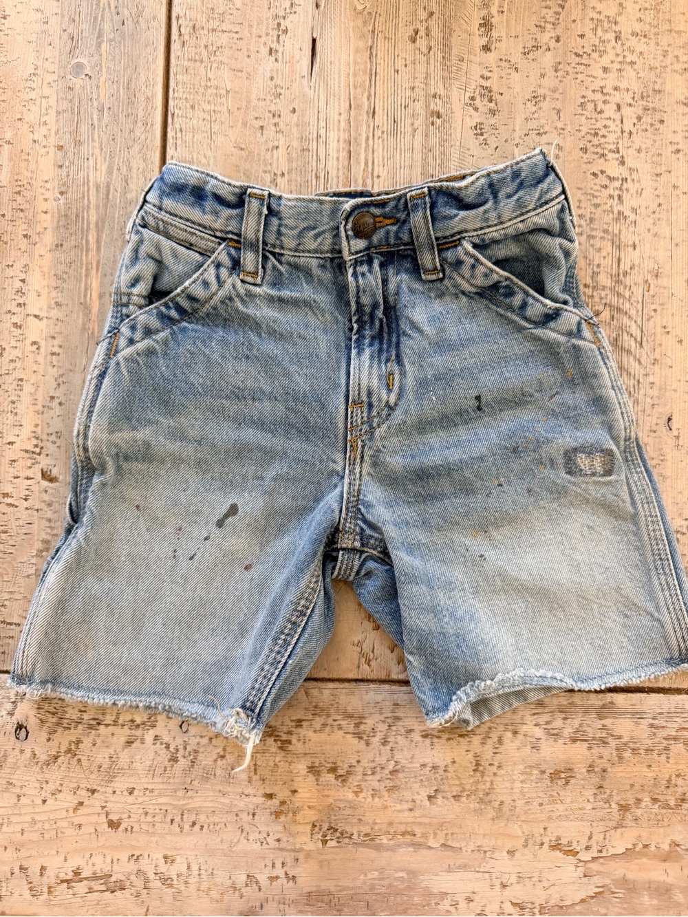 Polo by Ralph Lauren Light Blue Distressed Denim Shorts, size 6